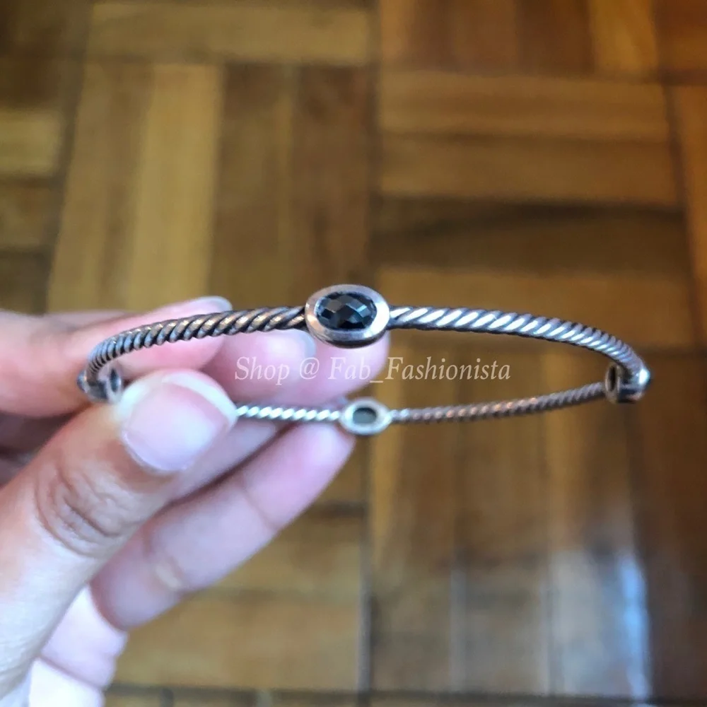 David Yurman bangle bracelet with gemstones - Picture 15 of 17